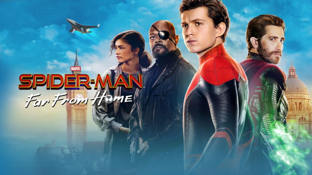 Spider-Man: Far From Home (2019) "Spider-Man: Far From Home" takes our friendly neighborhood hero on a globe-trotting adventure filled with humor, heart, and high-stakes action. Tom Holland continues to impress as Peter Parker, navigating the challenges of adolescence alongside his superhero responsibilities. Zendaya's portrayal of MJ adds depth to the character, while Jake Gyllenhaal delivers a memorable performance as the enigmatic Mysterio.